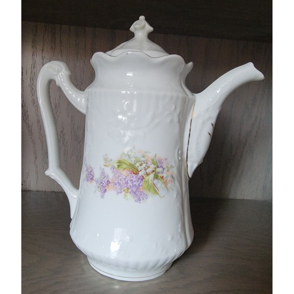 Vintage Floral Teapot Coffee Pot European Style 11" Retro Grannycore Victorian - Picture 2 of 8